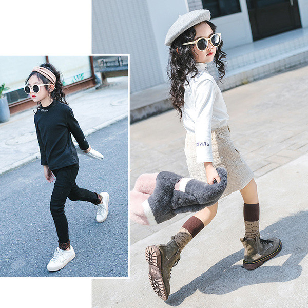 Παιδική casual μπλούζα σε λευκό και μαύρο