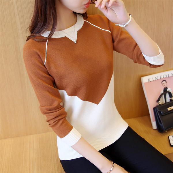 Pulover pentru femei cu decolteu O