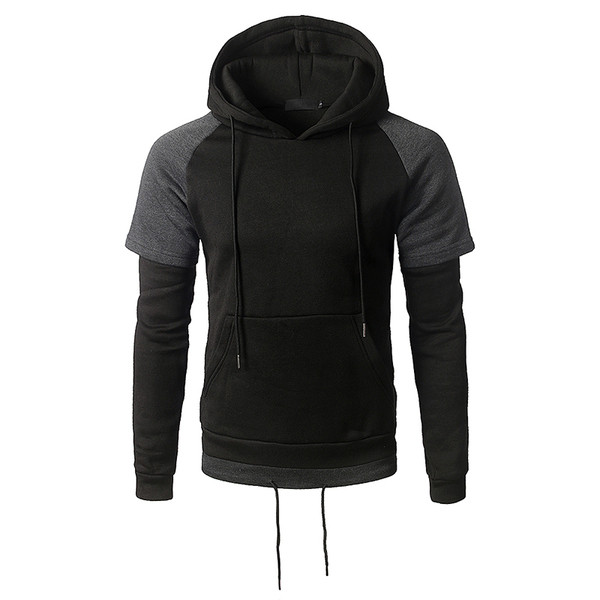 Sport-alkalmi férfi pulóver nyakkendővel, fekete és sötétszürke színben