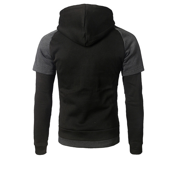 Sport-alkalmi férfi pulóver nyakkendővel, fekete és sötétszürke színben