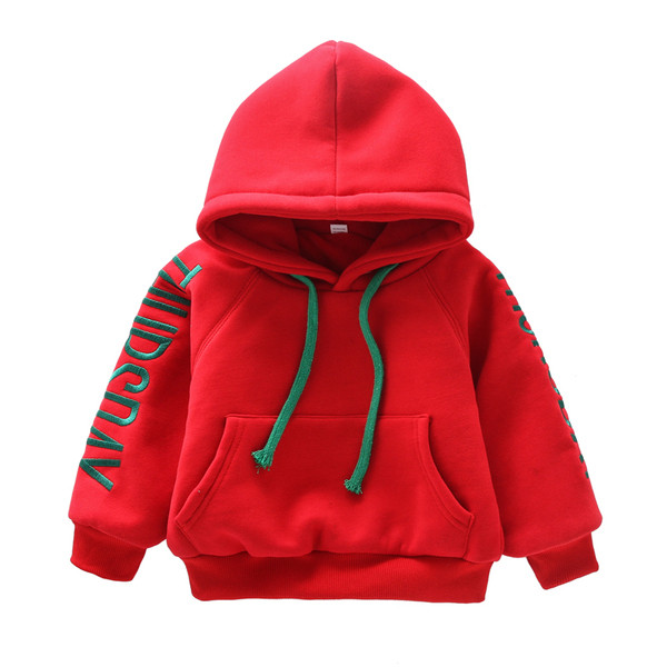 Παιδικό φούτερ σε μαύρο και κόκκινο χρώμα με επιγραφή