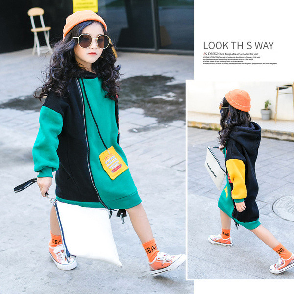 Gyerek sport-alkalmi ruha dekoratív cipzárral