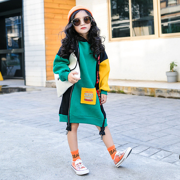 Gyerek sport-alkalmi ruha dekoratív cipzárral