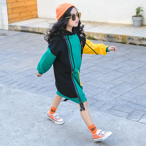 Gyerek sport-alkalmi ruha dekoratív cipzárral