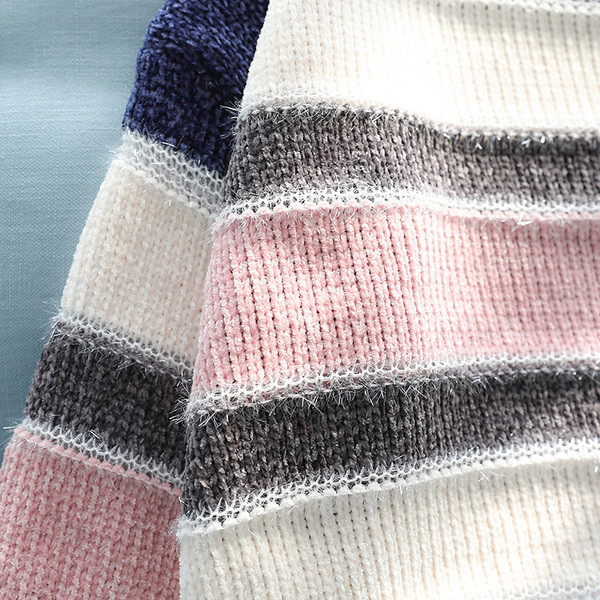 Puha női pulóver O-alakú gallérral, három színben