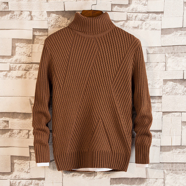 Téli férfi pulóver magas gallérral, négy színben