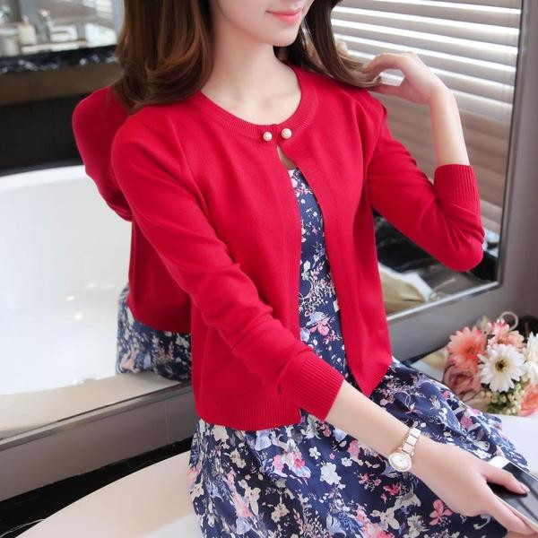 Κομψή γυναικεία  ζακέτα  με ανοιχτό λαιμό σε διάφορα χρώματα