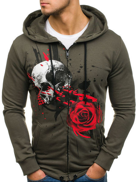 Αντρικό φούτερ  με κουκούλα σε τρία χρώματα