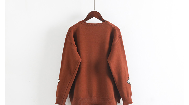 ÚJ modern női pulóver méhecskés barna színben