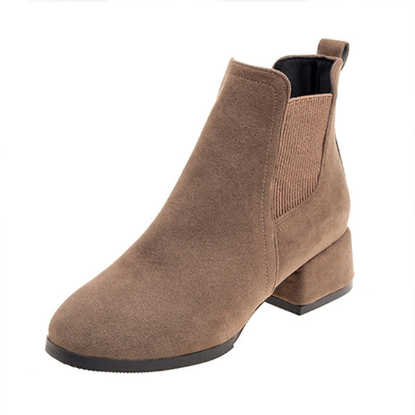 Γυναικείες casual μπότες σε καφέ και μαύρο χρώμα