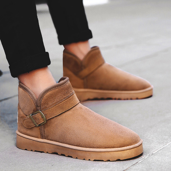 Modern férfi csizma öko velúrból, puha béléssel több színben