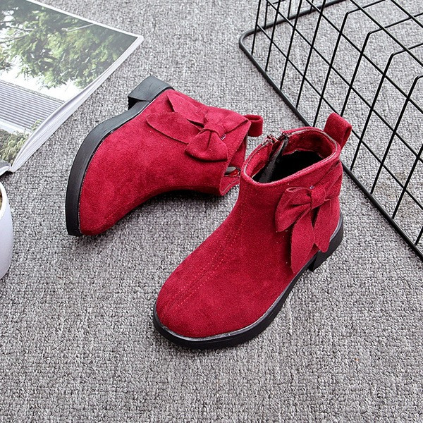 Aktuális gyerekcsizma lányoknak öko velúrból, több színben szalagos elemmel