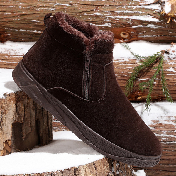 Öko velúrból készült férfi csizma puha béléssel, három színben