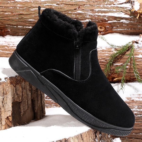 Öko velúrból készült férfi csizma puha béléssel, három színben