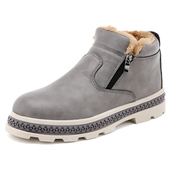 Modern férfi csizma puha műbőr béléssel, három színben