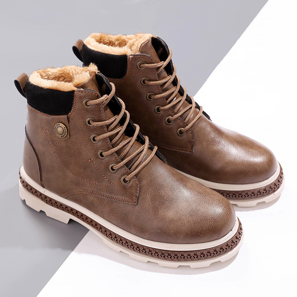 Öko bőrből készült téli férfi csizma több színben - két modell