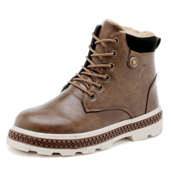 Öko bőrből készült téli férfi csizma több színben - két modell