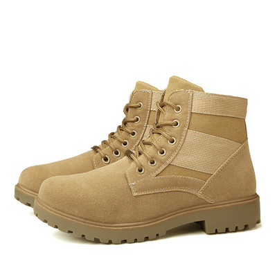 Μοντέρνες μπότες ανδρικές με χοντρά πέλματα σε δύο χρώματα