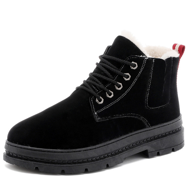 Öko velúrból készült modern férfi csizma, puha bevonattal, négy színben