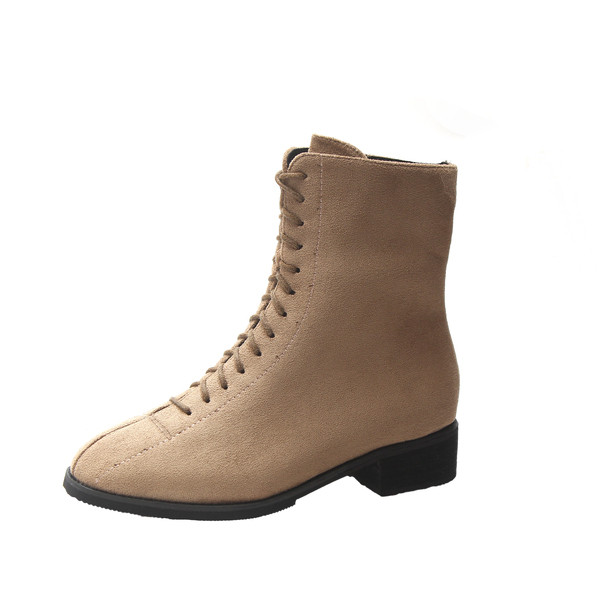 Alkalmi női csizma fűzős két színben