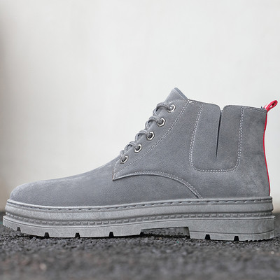 Καθημερινό μοντέλο ανδρικές μπότες σε οικολογικό σουέτ σε τρία χρώματα