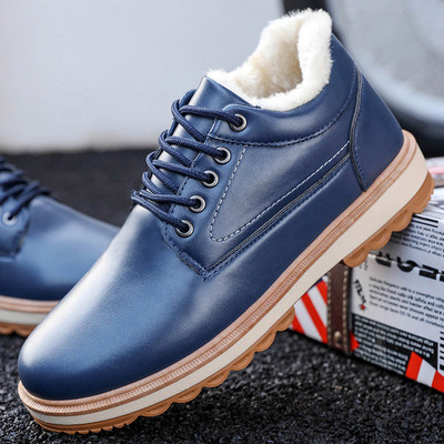 Ανδρικές  δερμάτινες μπότες με μαλακή επένδυση σε τρία χρώματα