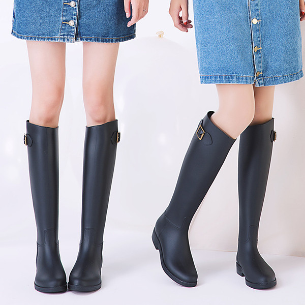 Cizme casual de cauciuc de damă în negru