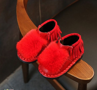 Παιδικές χειμερινές μπότες  για κορίτσια με γούνα σε διάφορα χρώματα