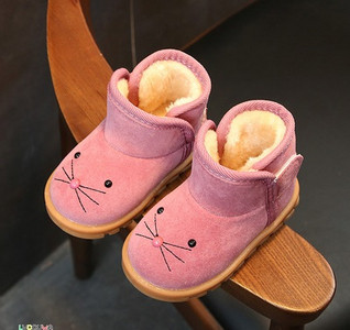 Καθημερινές παιδικές μπότες για κορίτσια με απαλή επένδυση σε τρία χρώματα