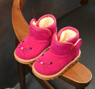 Καθημερινές παιδικές μπότες για κορίτσια με απαλή επένδυση σε τρία χρώματα