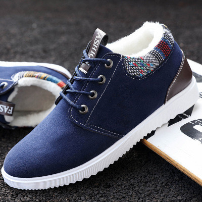 Pantofi de bărbați actuali cu căptușeală moale în albastru și negru