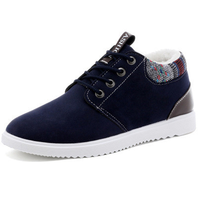 Pantofi de bărbați actuali cu căptușeală moale în albastru și negru
