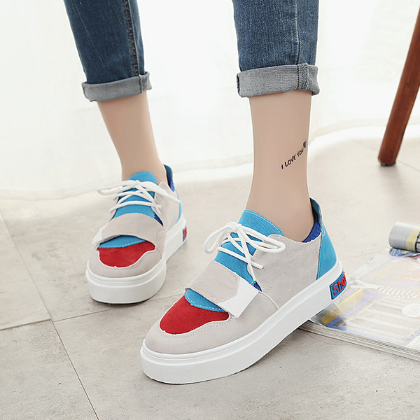 Tenisi casual dama cu sireturi si velcro