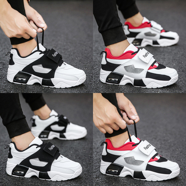 Ανδρικά πάνινα παπούτσια με λορίδες και κορδόνια σε τρία χρώματα