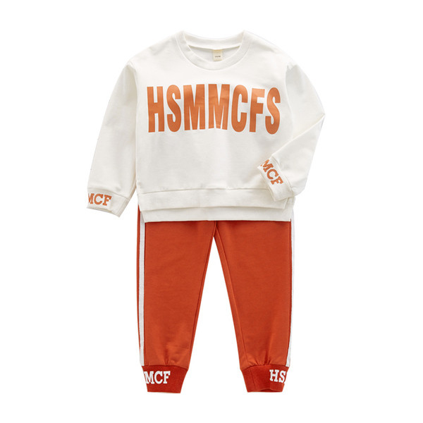 Set sport copii pentru fete in doua parti - bluza cu inscriptie si pantaloni cu margini laterale