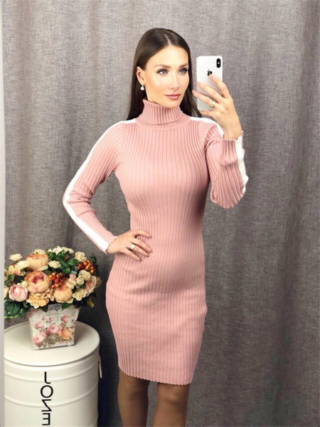 Μοντέρνο χειμωνιάτικο φόρεμα  σε διάφορα χρώματα