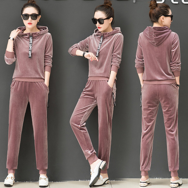 Női bársony szett több színben