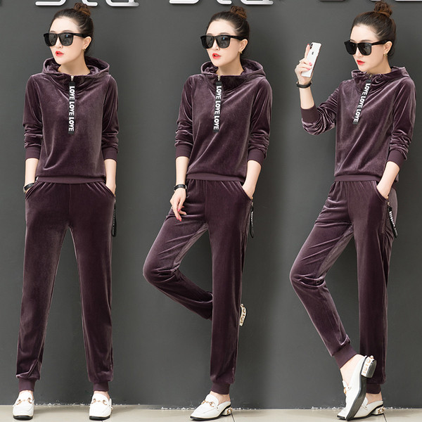 Női bársony szett több színben