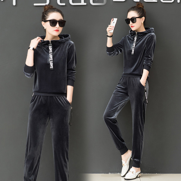 Női bársony szett több színben