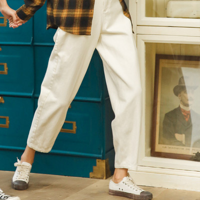 Μοντέρνα ρετρό παντελόνι σε δύο χρώματα