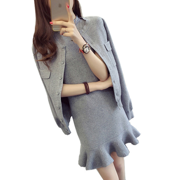 Női szett több színben - ruha és mellény