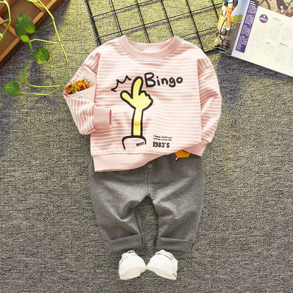 Két részből álló sport gyerekkészlet - blúz és nadrág három színben