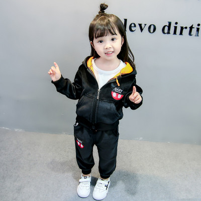 Gyermek sportkészlet lányoknak 3D díszítéssel és három színben