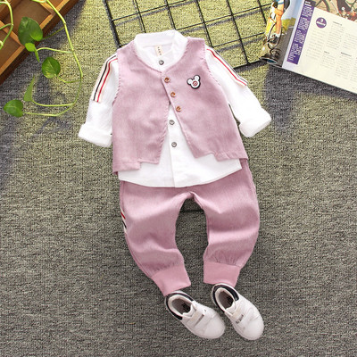 Modern háromrészes gyerekkészlet fiúknak három színben