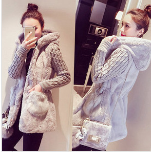 Vesta de iarna dama cu gluga in trei culori