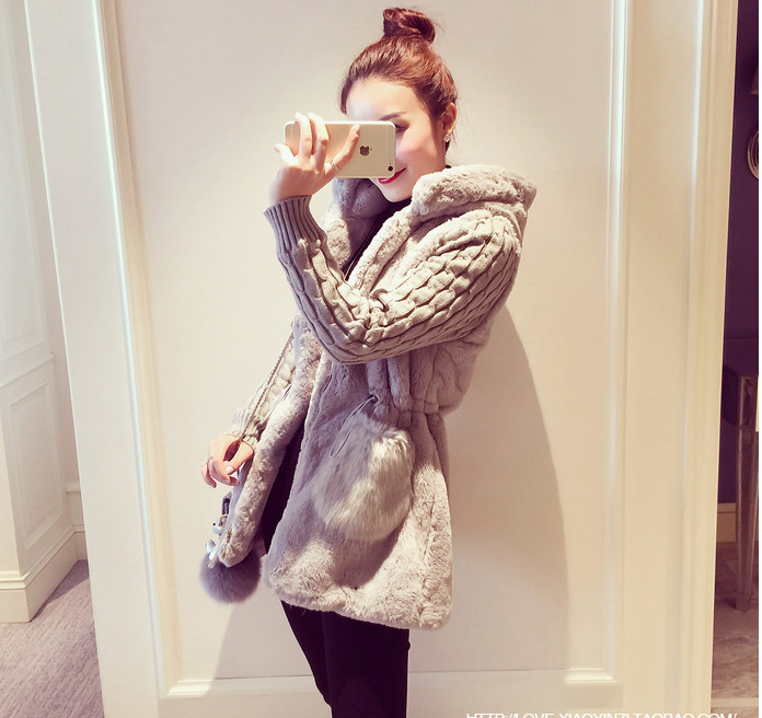 Vesta de iarna dama cu gluga in trei culori