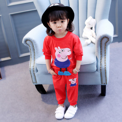 Gyerekkészlet lányoknak, piros és rózsaszín festéssel