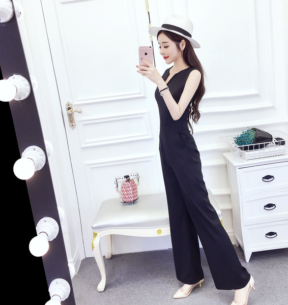 Μοντέρνα γυναικεία  μαύρη ολόσωμη φόρμα