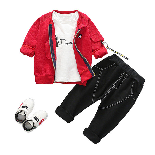 Három részből álló gyerekkészlet fiúknak több színben