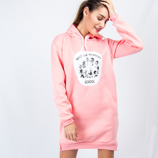 Γυναικείο αθλητικό καθημερινό φόρεμα με  κουκούλα 